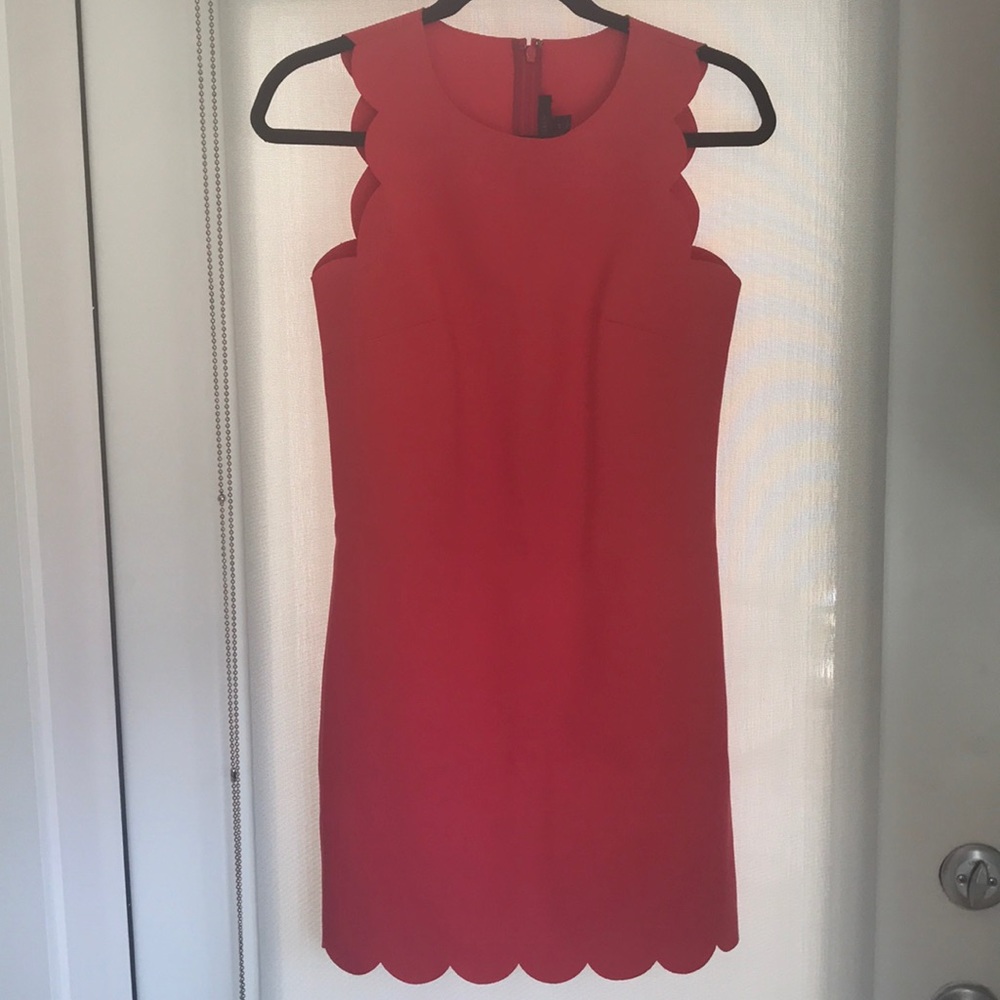 J Crew Coral Scallop Dress - perfect for Easter!